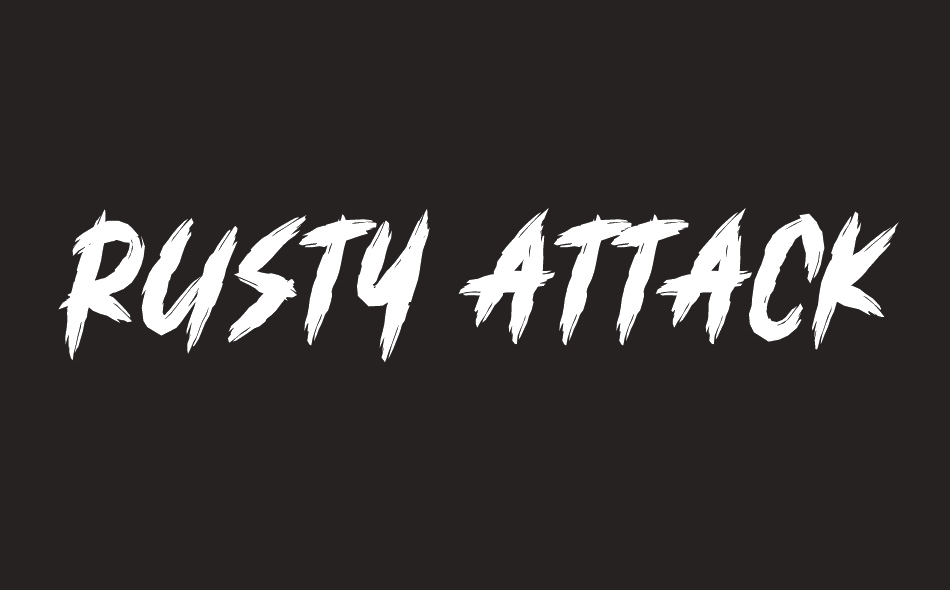 Rusty Attack font big
