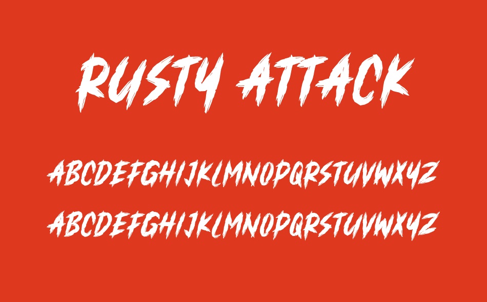Rusty Attack font