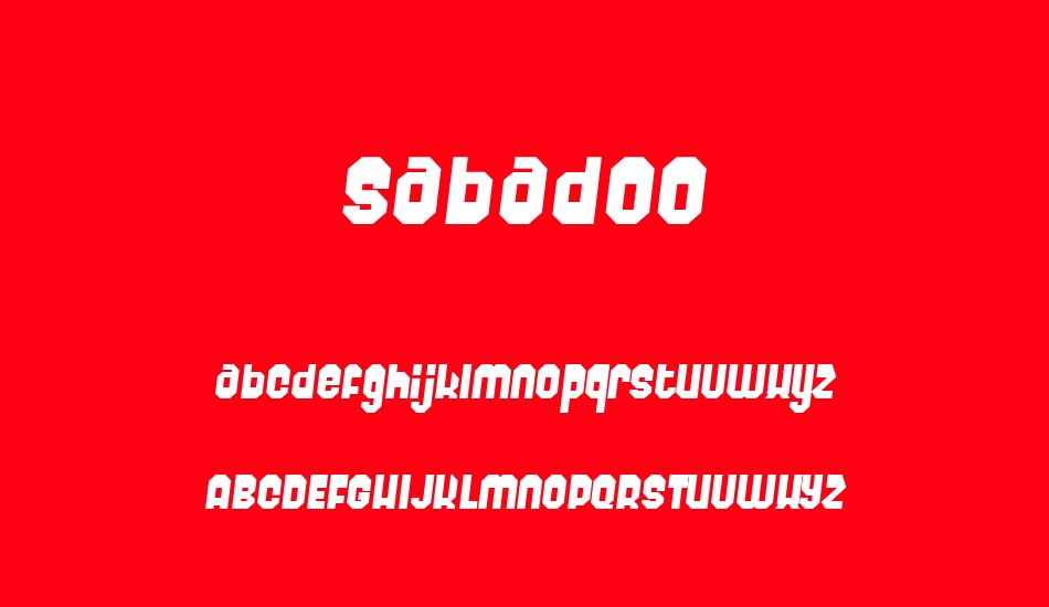 sabadoo font
