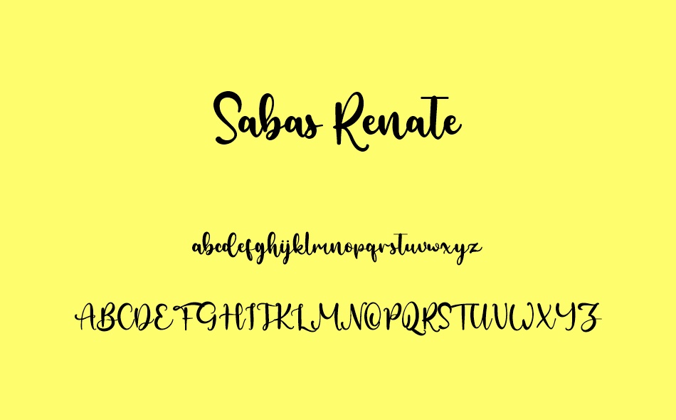 Sabas Renate font