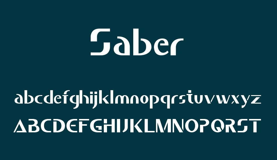 saber font