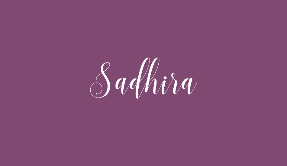 sadhira-demo font big