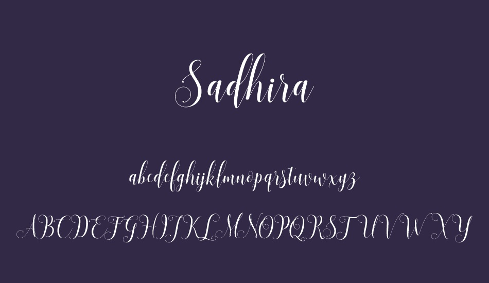sadhira-demo font