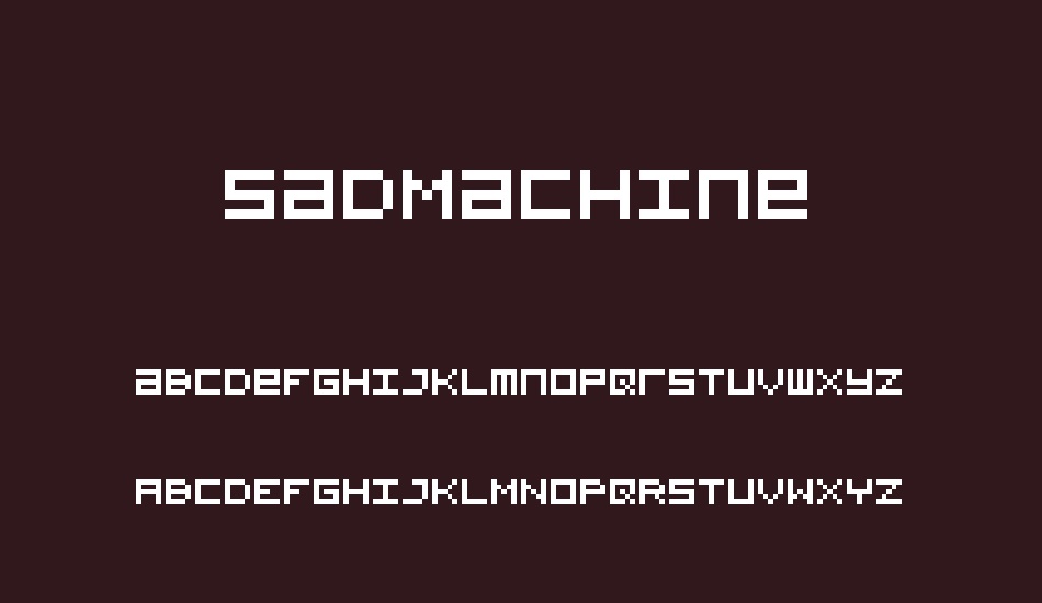 sadmachine font