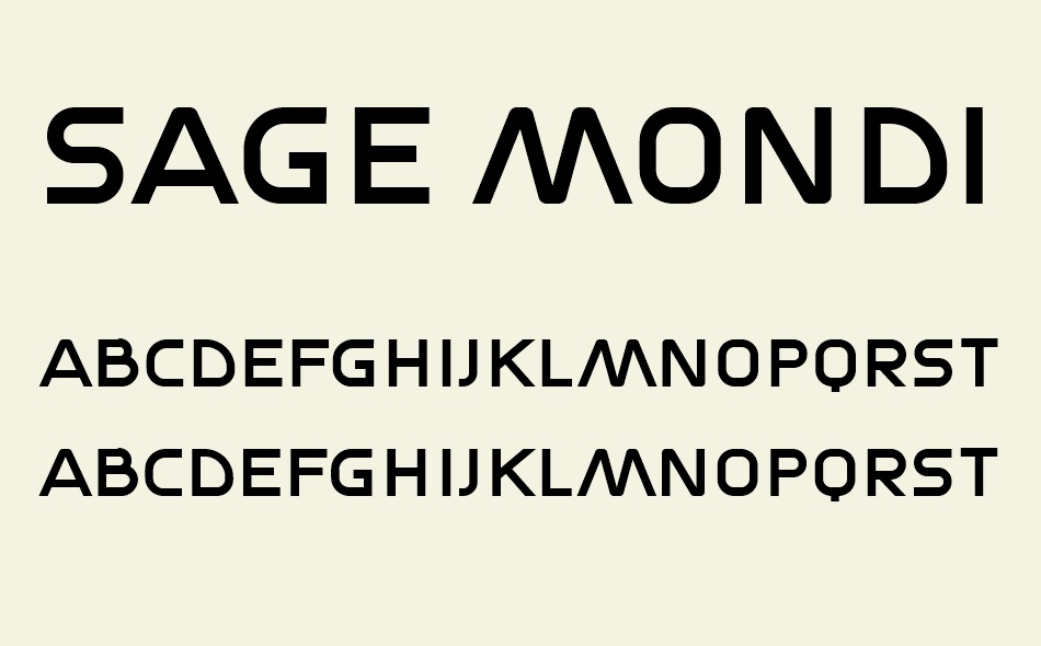 Sage Mondial font