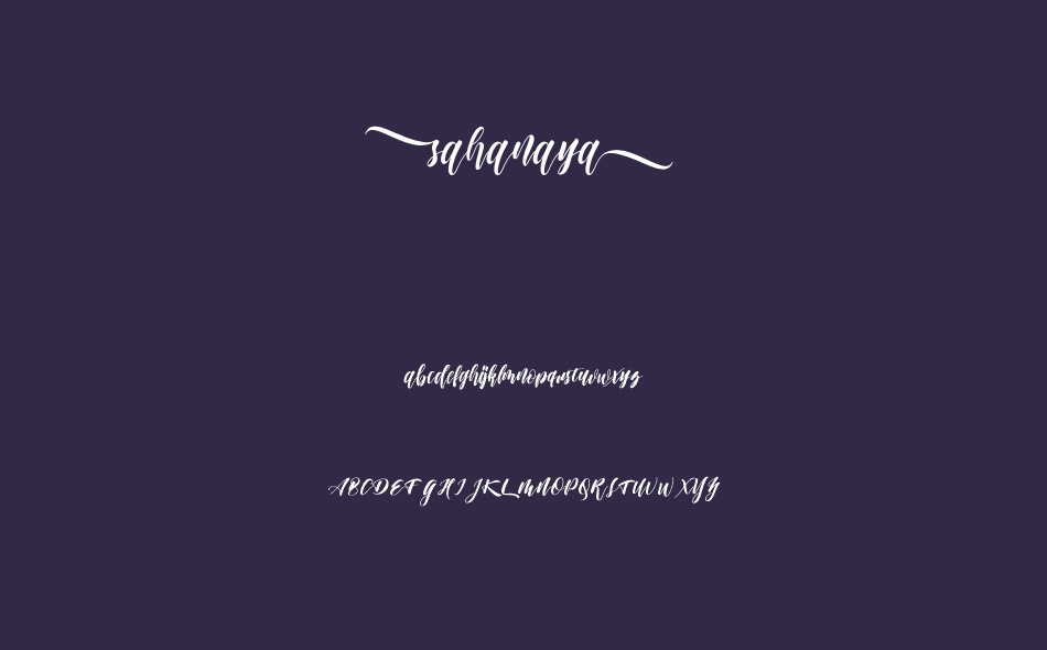 Sahanaya font