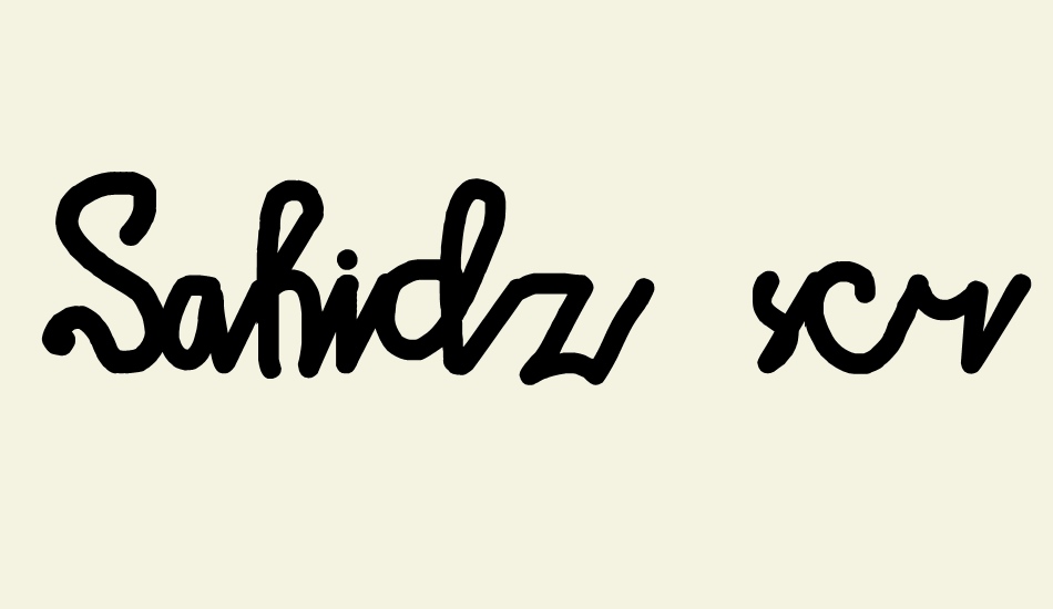 sahidz-script font big