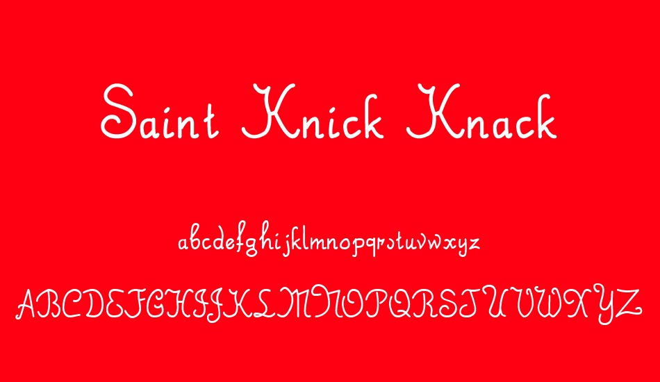 saint-knick-knack font