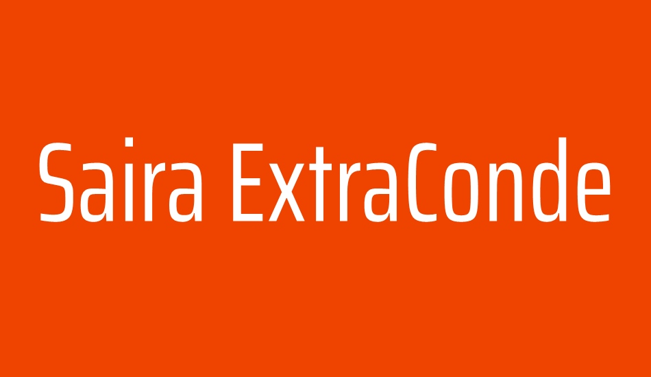 saira-extracondensed font big