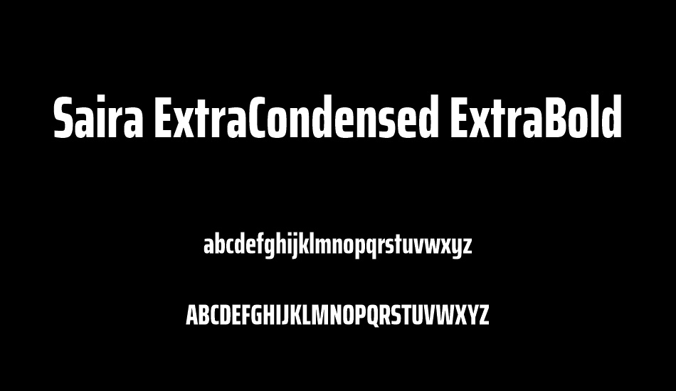 saira-extracondensed-extrabold font