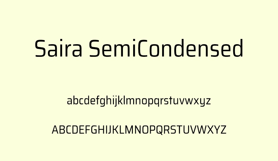 saira-semicondensed font