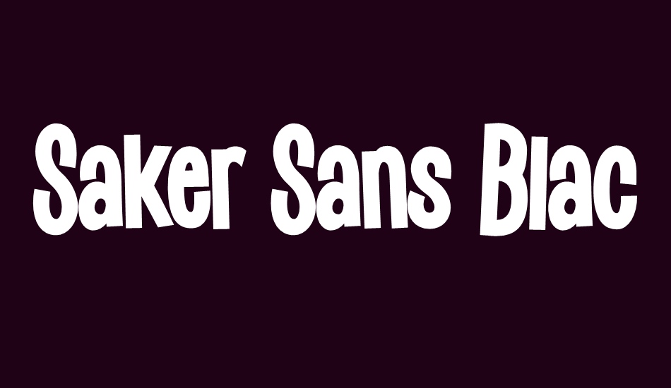 saker-sans-black-personal-use font big