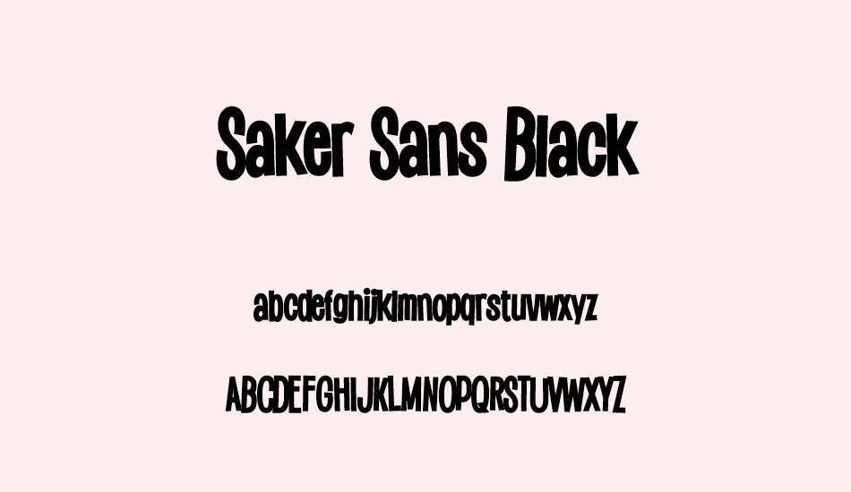 saker-sans-black-personal-use font
