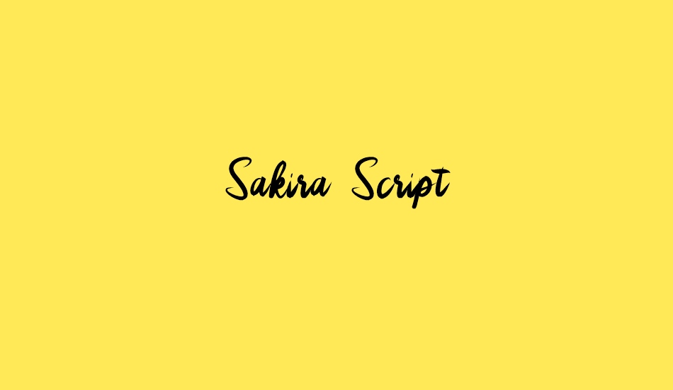 sakira-script font big
