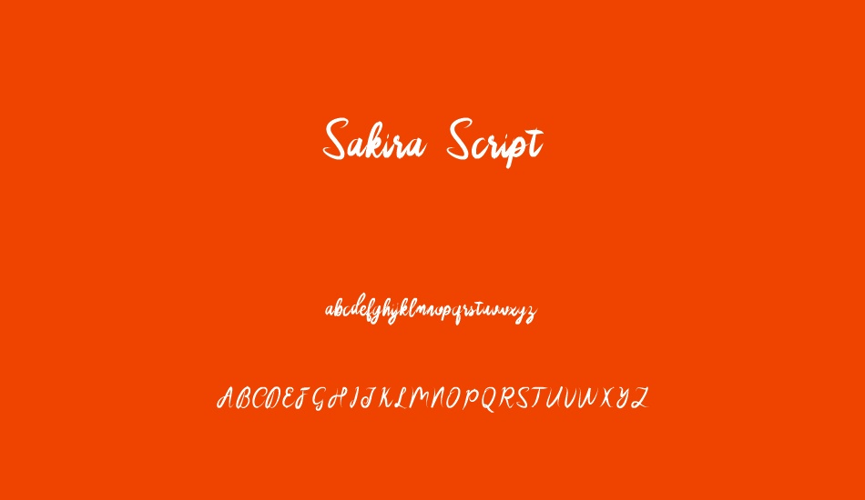 sakira-script font