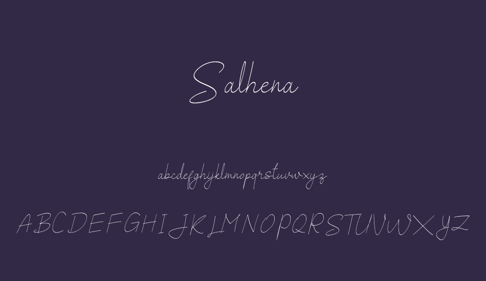 salhena-free font