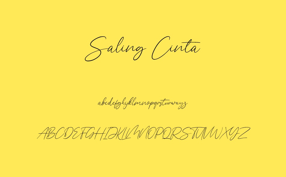 Saling Cinta font