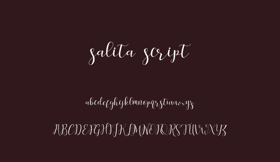 salita-script font