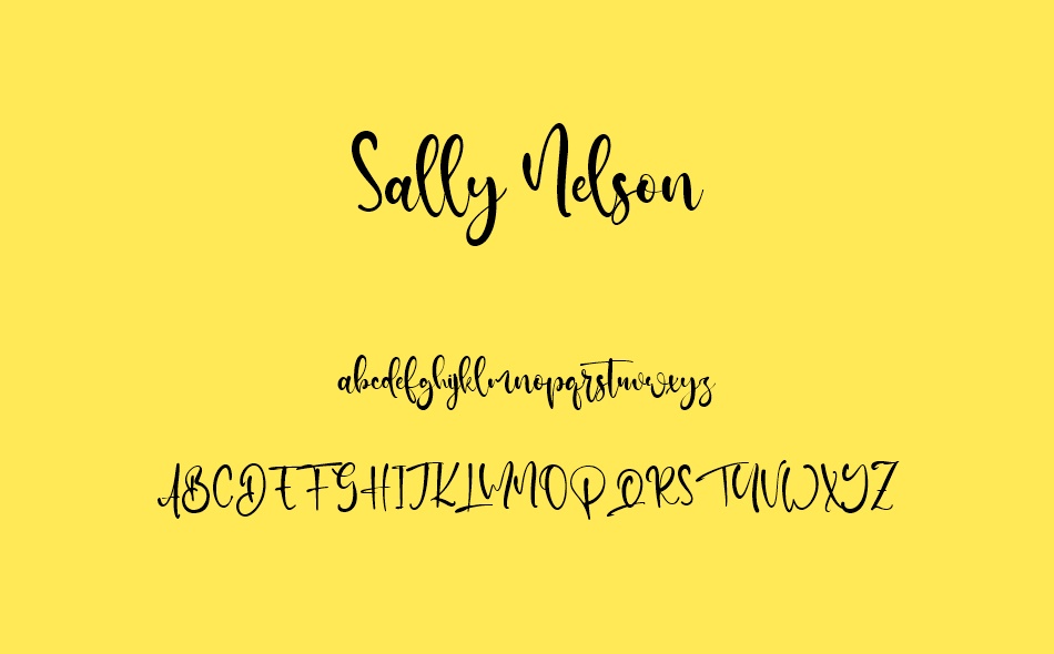 Sally Nelson font