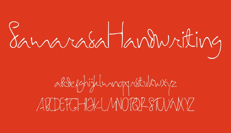 samarasahandwriting font