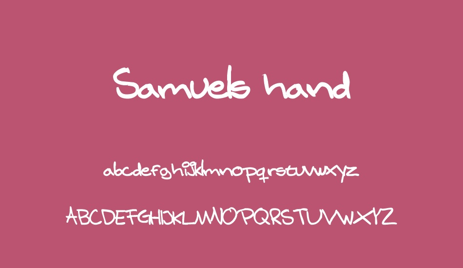 samuels-hand font