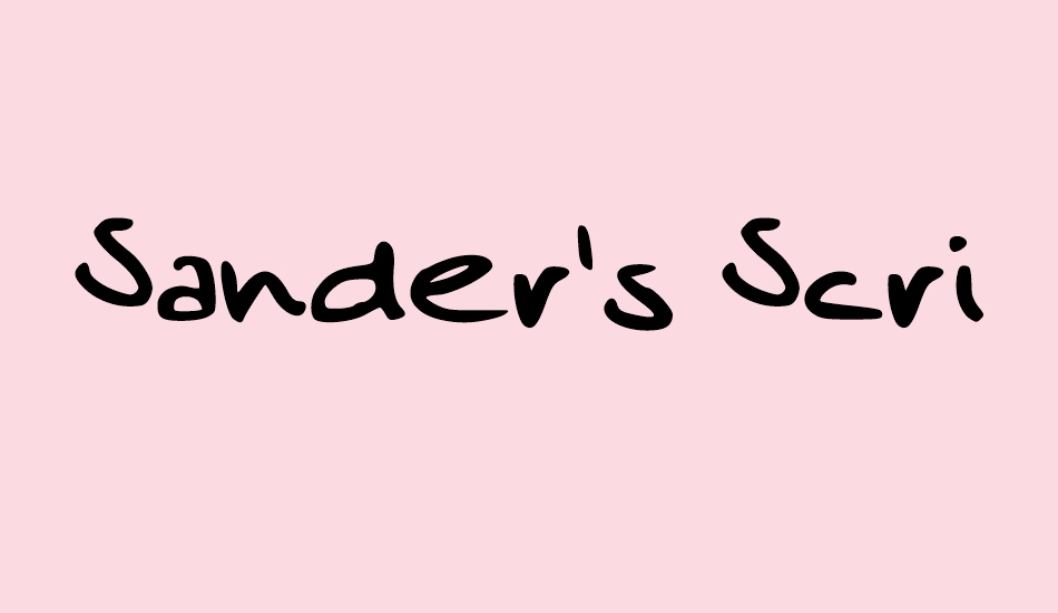 sanders-scribble font big