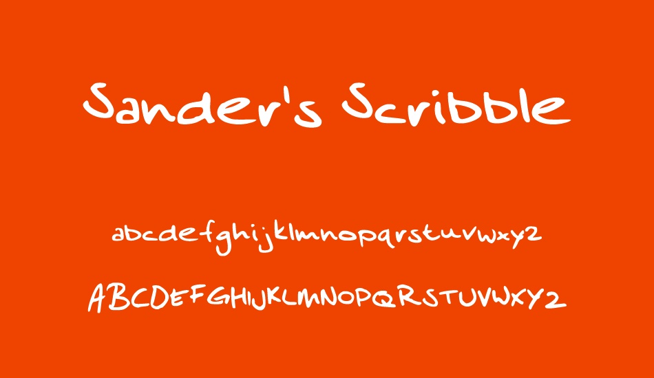 sanders-scribble font