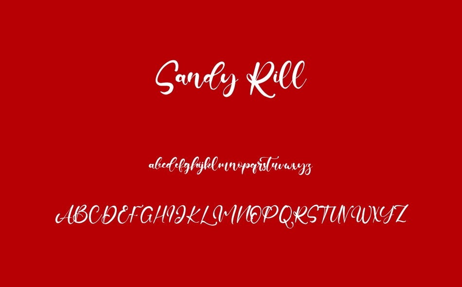 Sandy Rill font