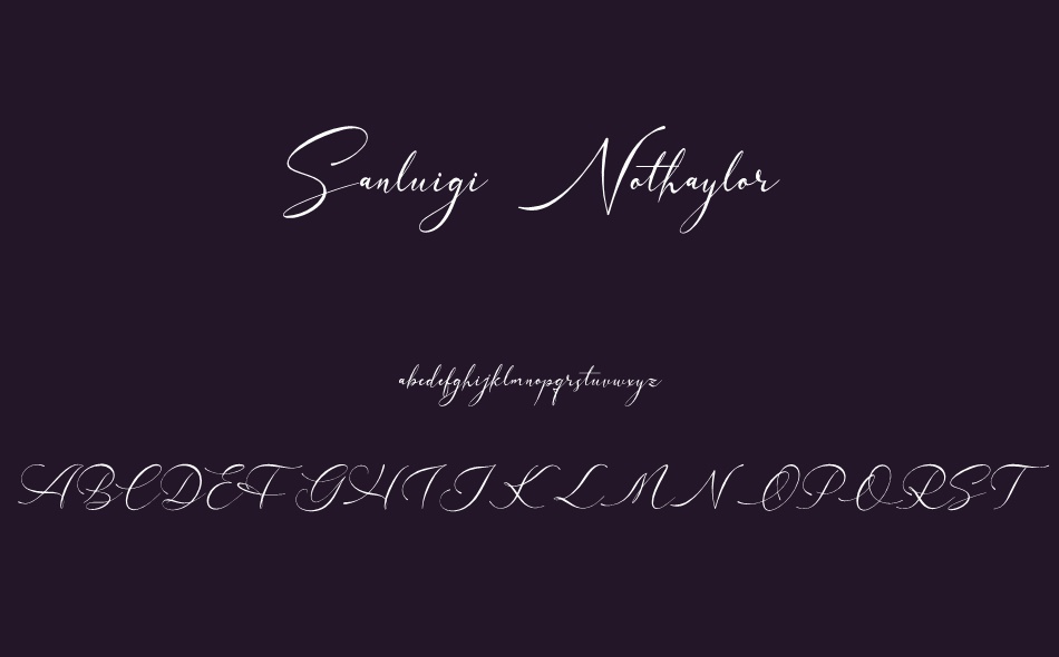 Sanluigi Nothaylor font