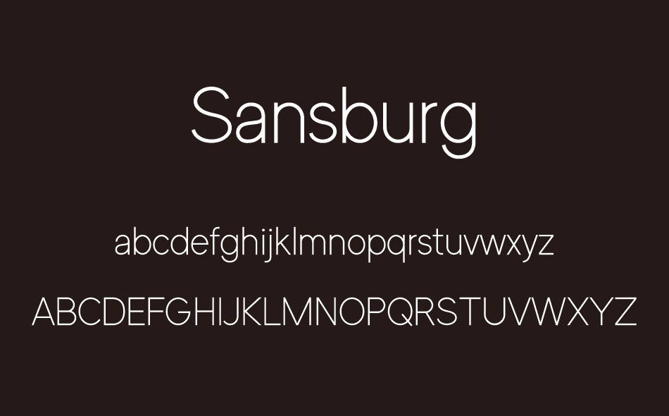 Sansburg font