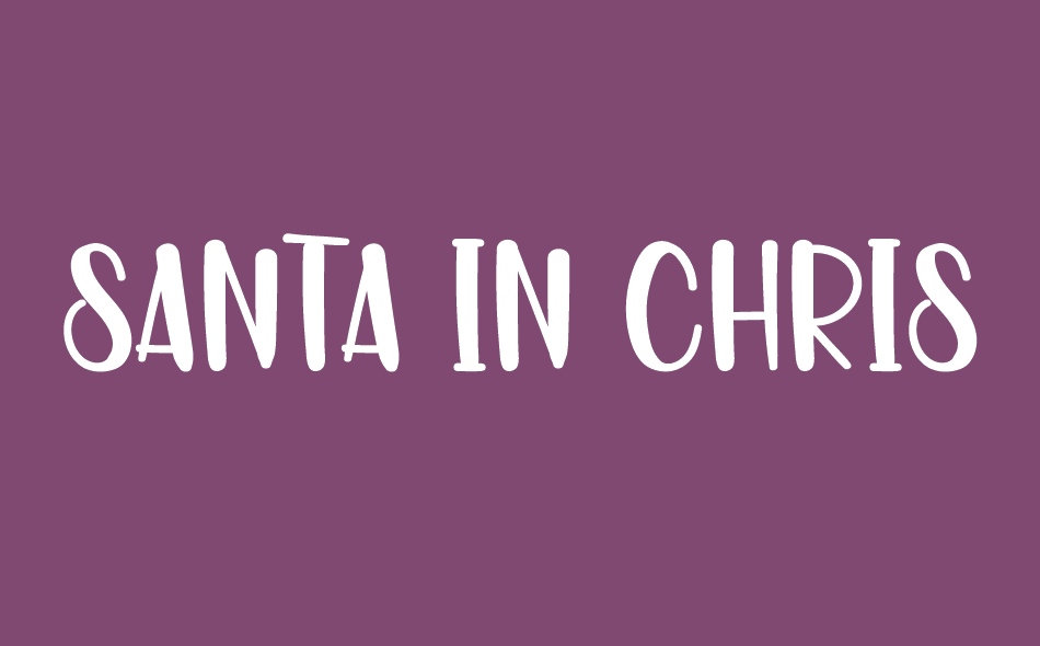 Santa In Christmas font big