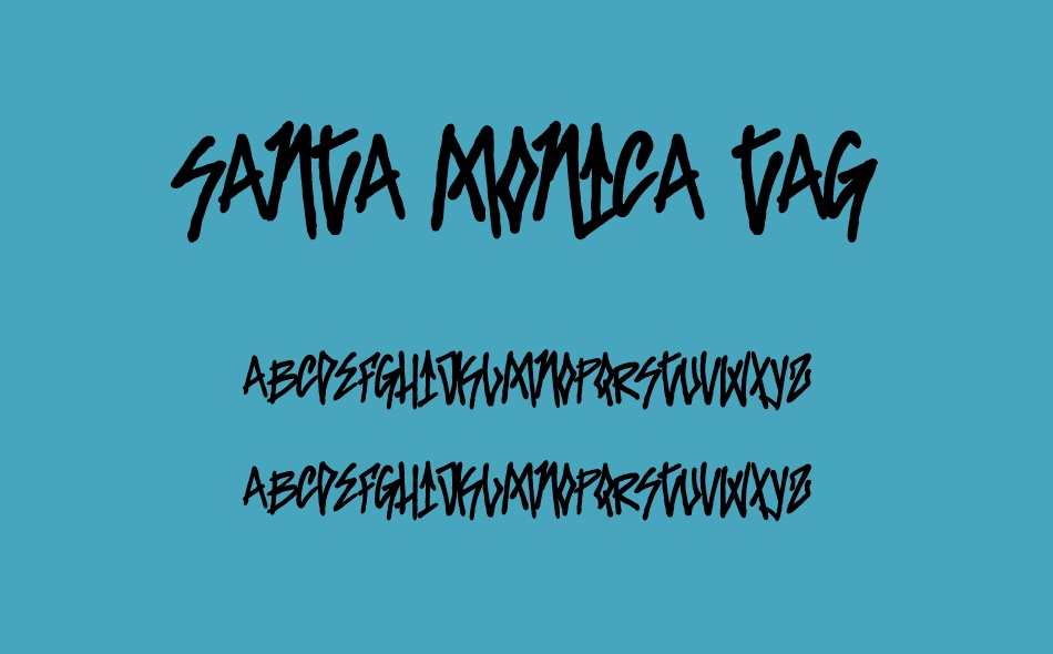 Santa Monica Tag font