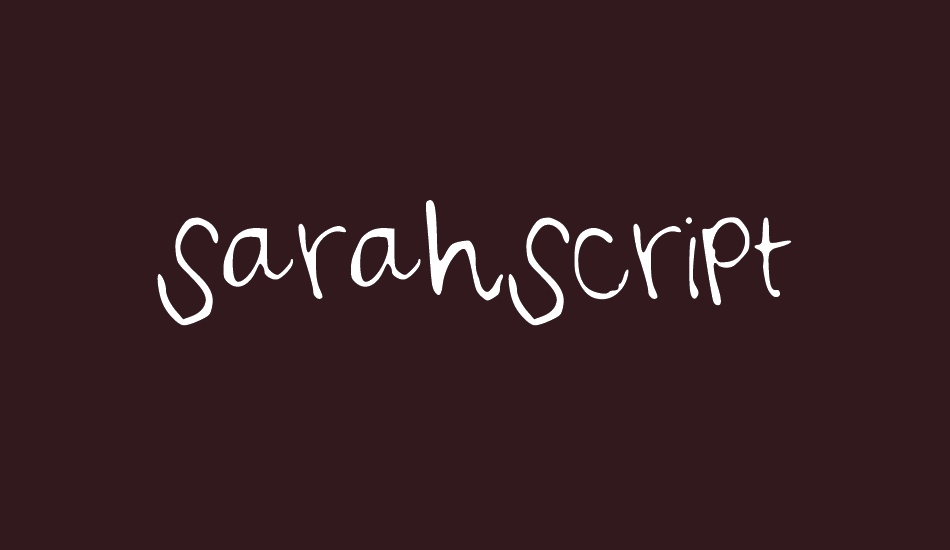 sarahscript font big