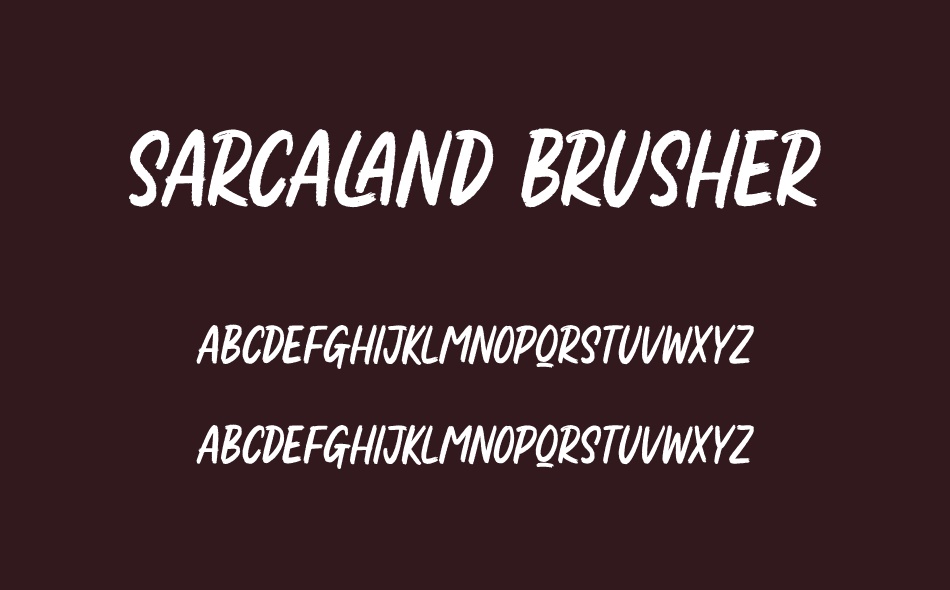 Sarcaland Brusher font