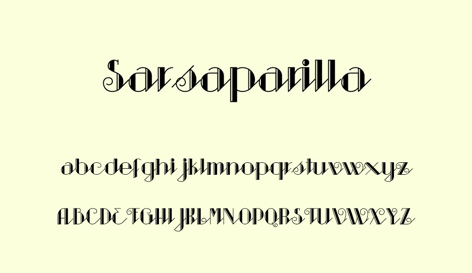 sarsaparilla font