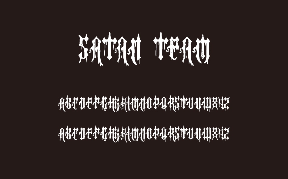 Satan Team font