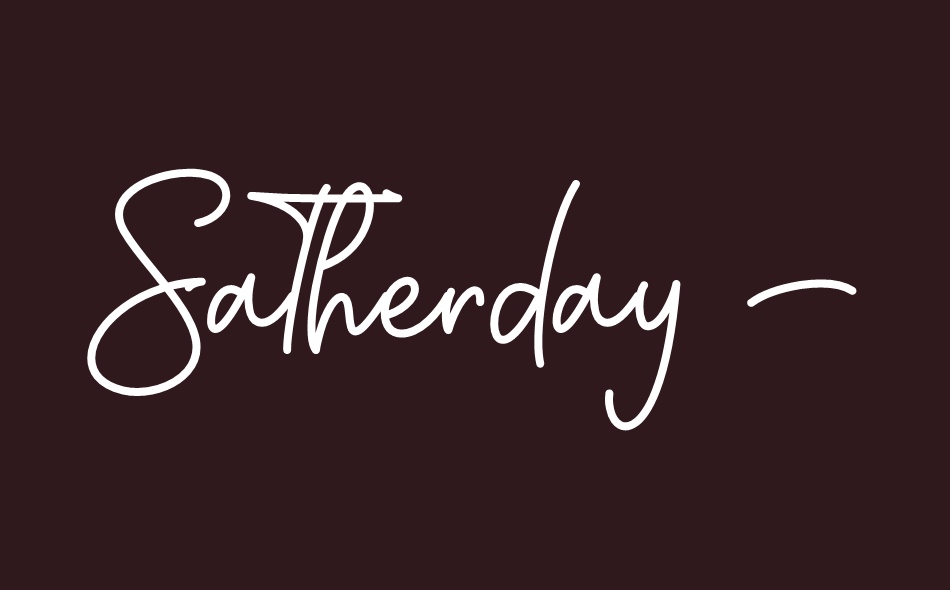 Satherday font big