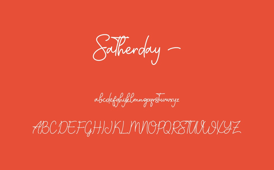 Satherday font