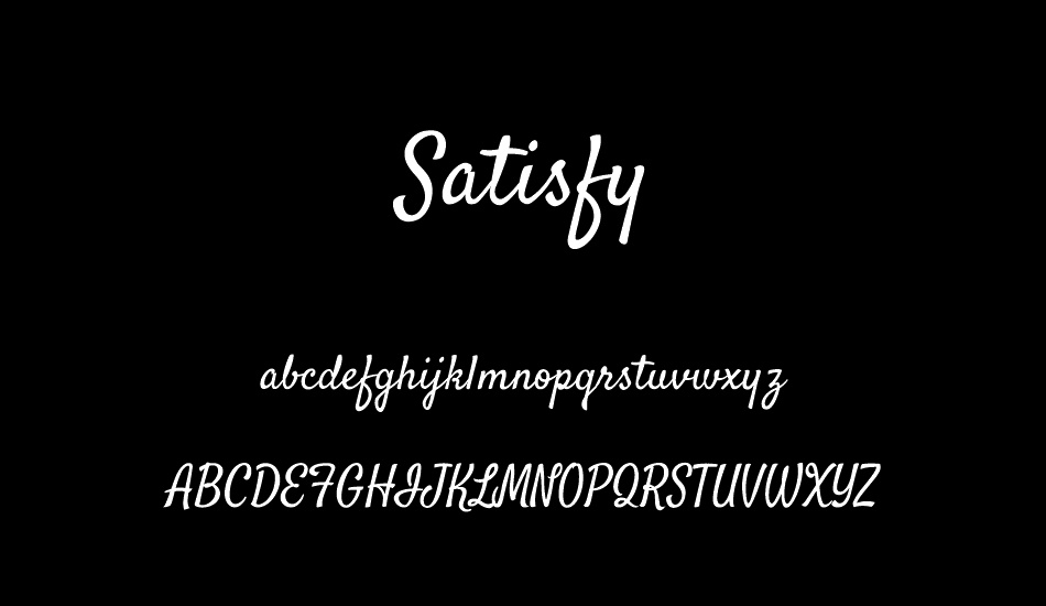 satisfy font