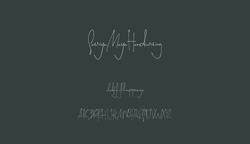 satriyamayahandwriting font