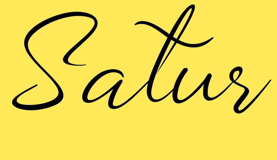 saturdate-script font big