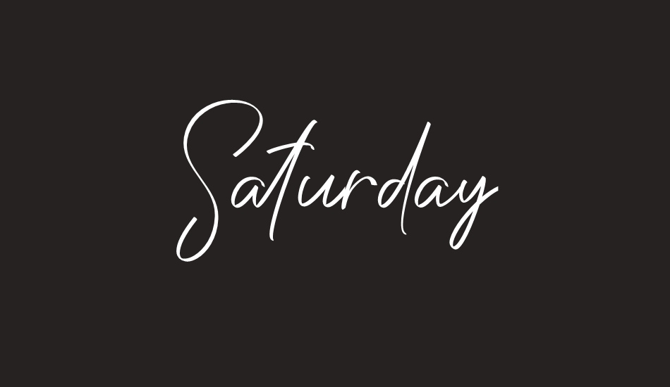 saturday font big