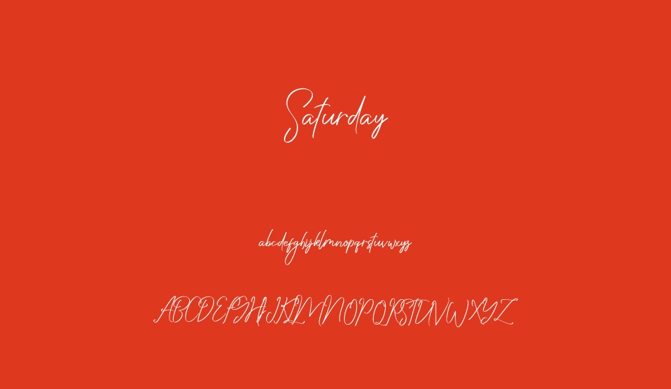 saturday font