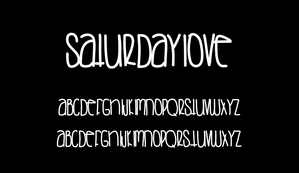 saturdaylove font