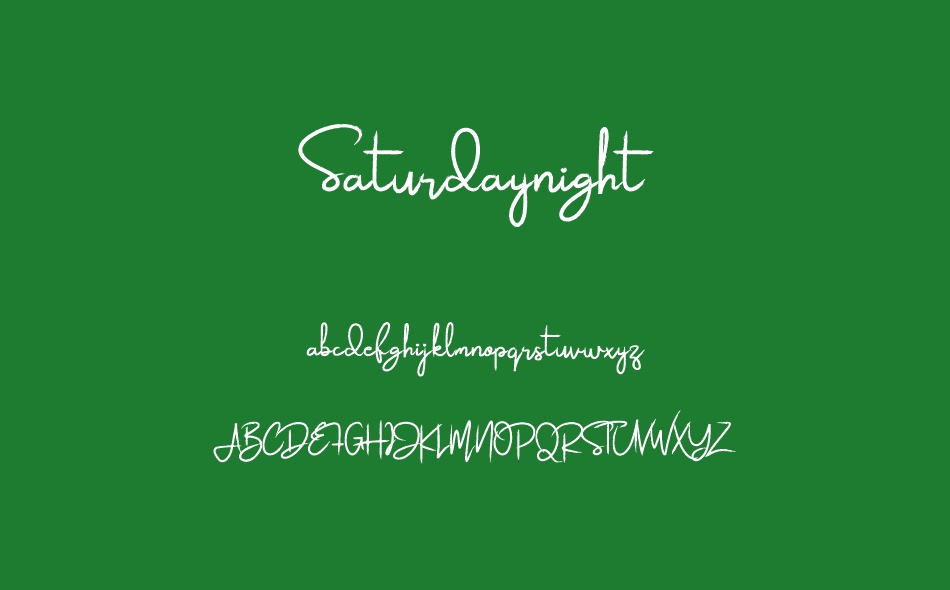 Saturday Night font