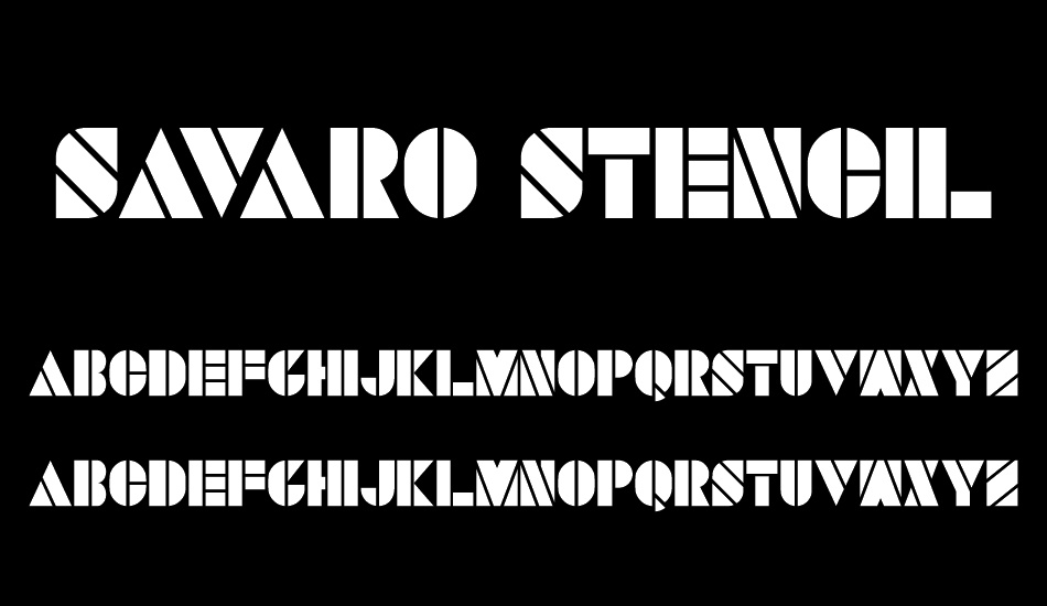 savaro-stencıl font