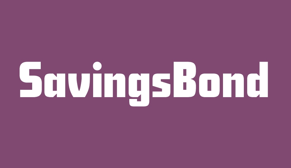 savingsbond font big