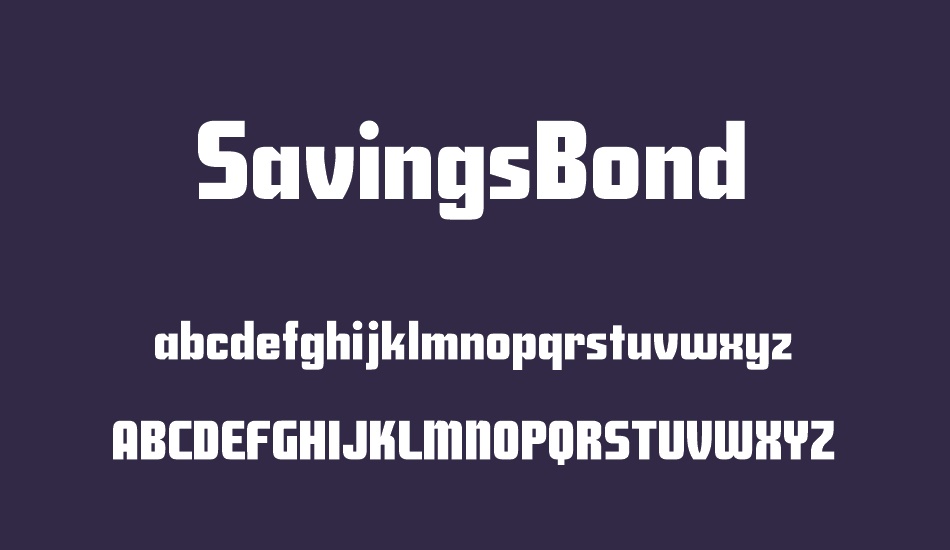 savingsbond font