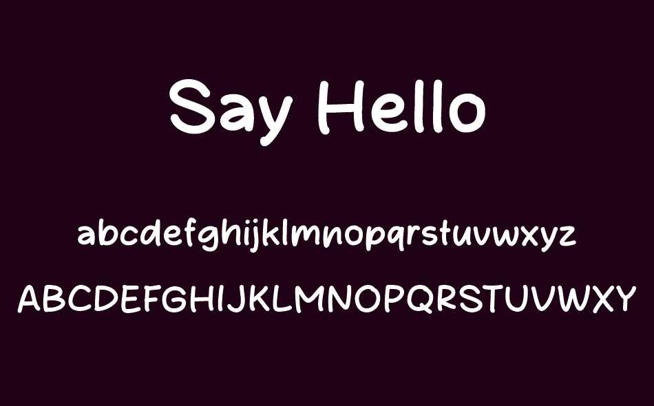 Say Hello font
