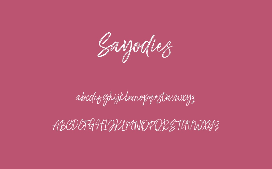 Sayodies font